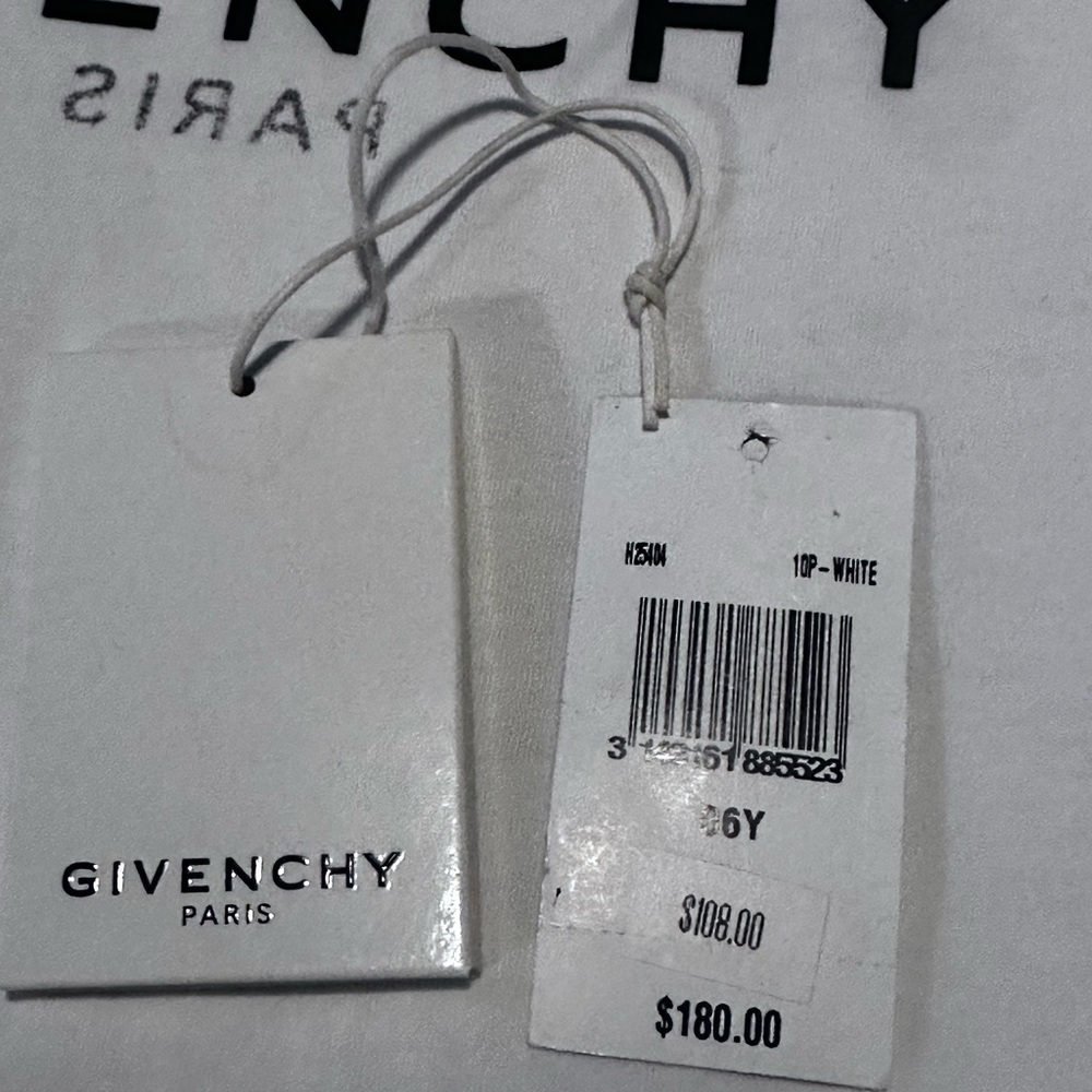 Givenchy White Tee with Black Logo - Picture 12 of 12